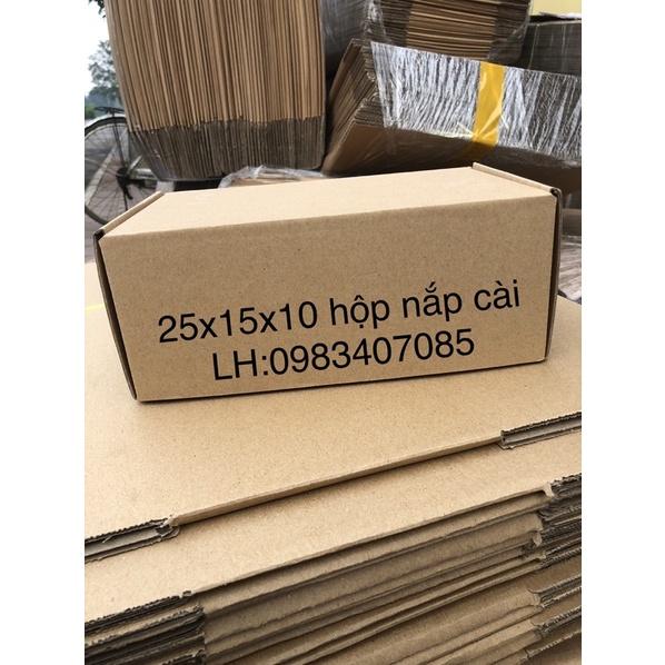 25x15x10 hộp carton nắp gài giá xưởng