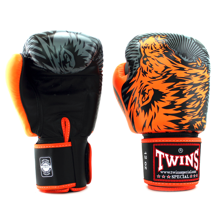 Găng Tay Boxing &amp; Muay Thai Twins FBGV-50 Wolf - Orange