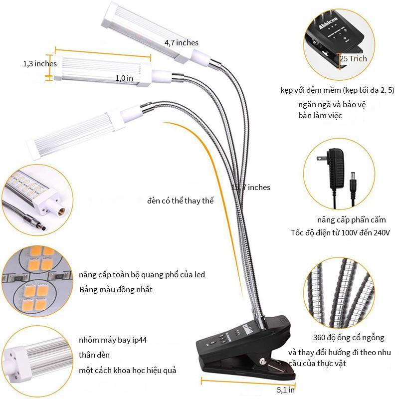 Ưu đãi đặc biệt Amazon đèn tăng trưởng thực vật trong nhà bạch tuộc mọng nước lấp đầy ánh sáng đầy đủ đèn led clip đèn trồng cây