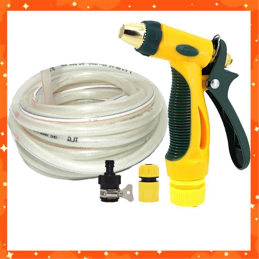 Bộ dây vòi xịt nước rửa xe,tưới cây tăng áp 3 lần 7-10m 206317