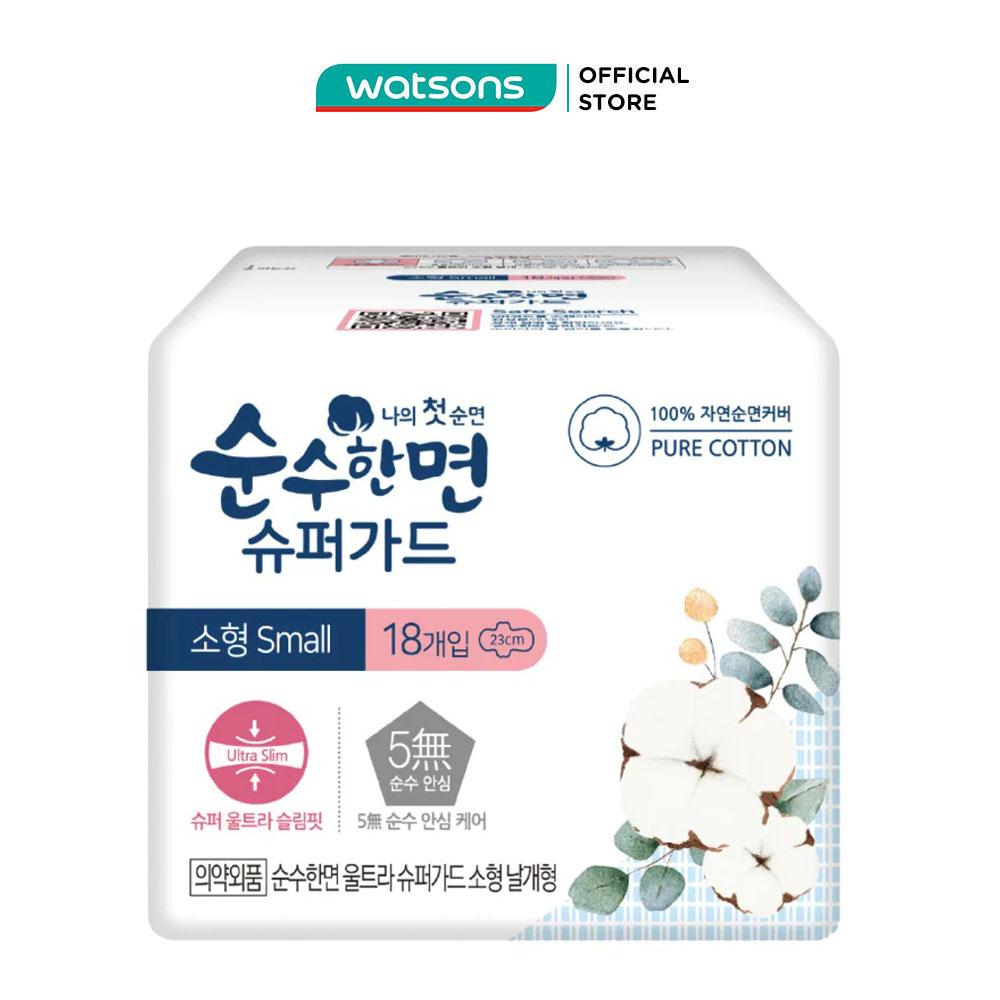 Băng Vệ Sinh Soonsoohanmyeon Mặt Bông Hằng Ngày 23cm 18 Miếng