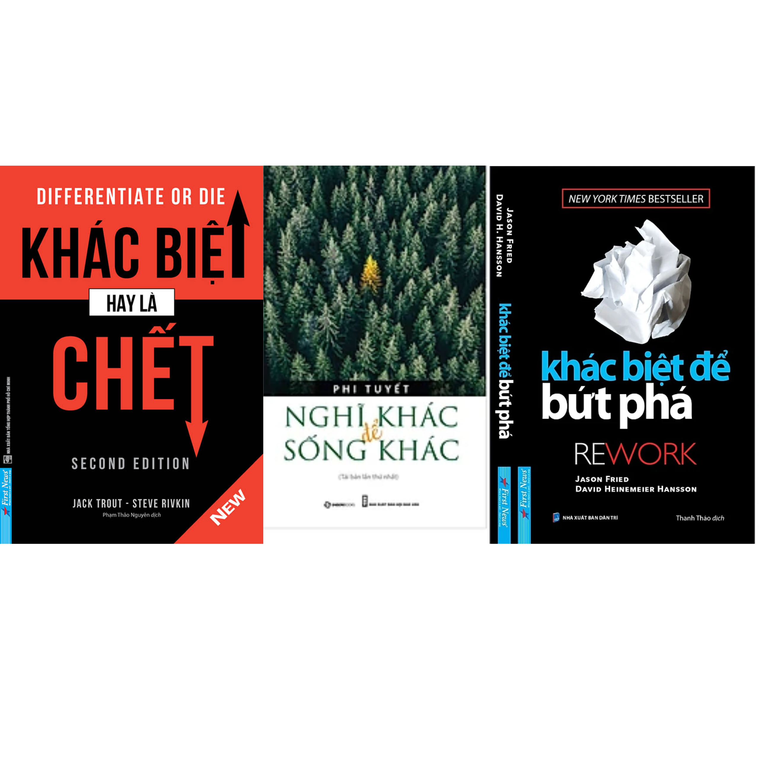 Combo 3 cuốn: Nghĩ Khác Để Sống Khác, Khác Biệt Để Bứt Phá, Khác Biệt Hay Là Chết
