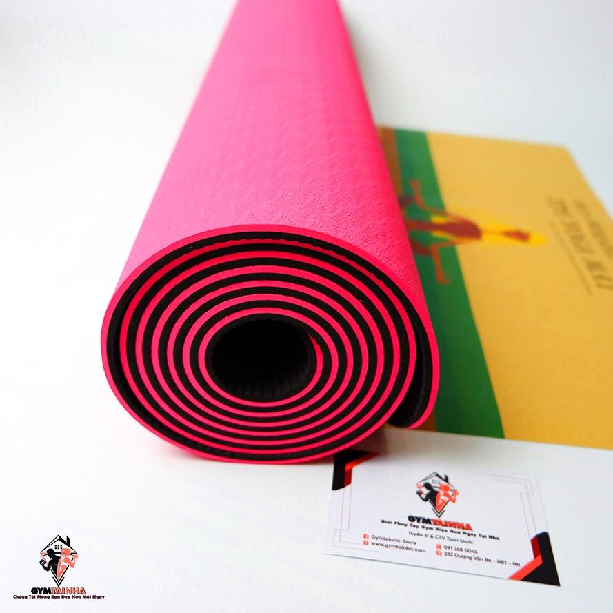 Thảm Tập Yoga Định Tuyến 6mm, Thảm Yoga TPE Cao Cấp Chống Trượt, Thảm Tập Gym Yoga Pilates, Thảm Yoga TPE Cao Cấp