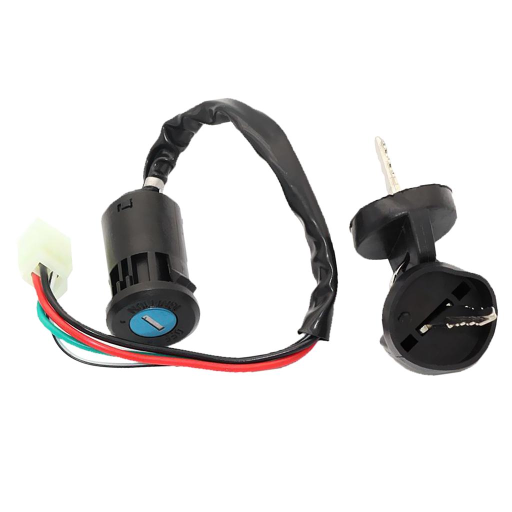 KEY IGNITION SWITCH Mini ATV QUAD POCKET DIRT Chopper Pit BIKE 4 WIRE