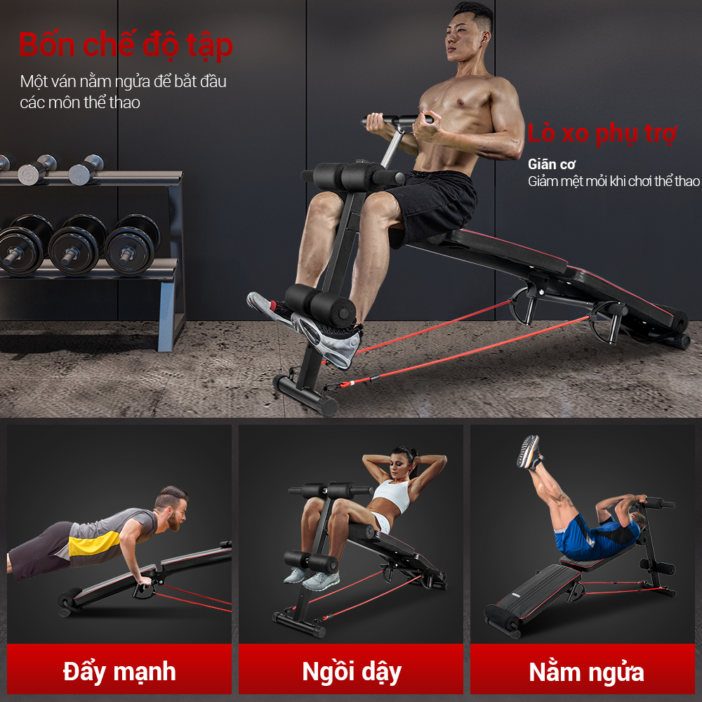 OneTwoFit Ghế tập có thể gập lại Ghế tập bụng đa chức năng Ghế tập bụng Thiết bị tập thể dục tại nhà Ghế tập bụng cong OT184