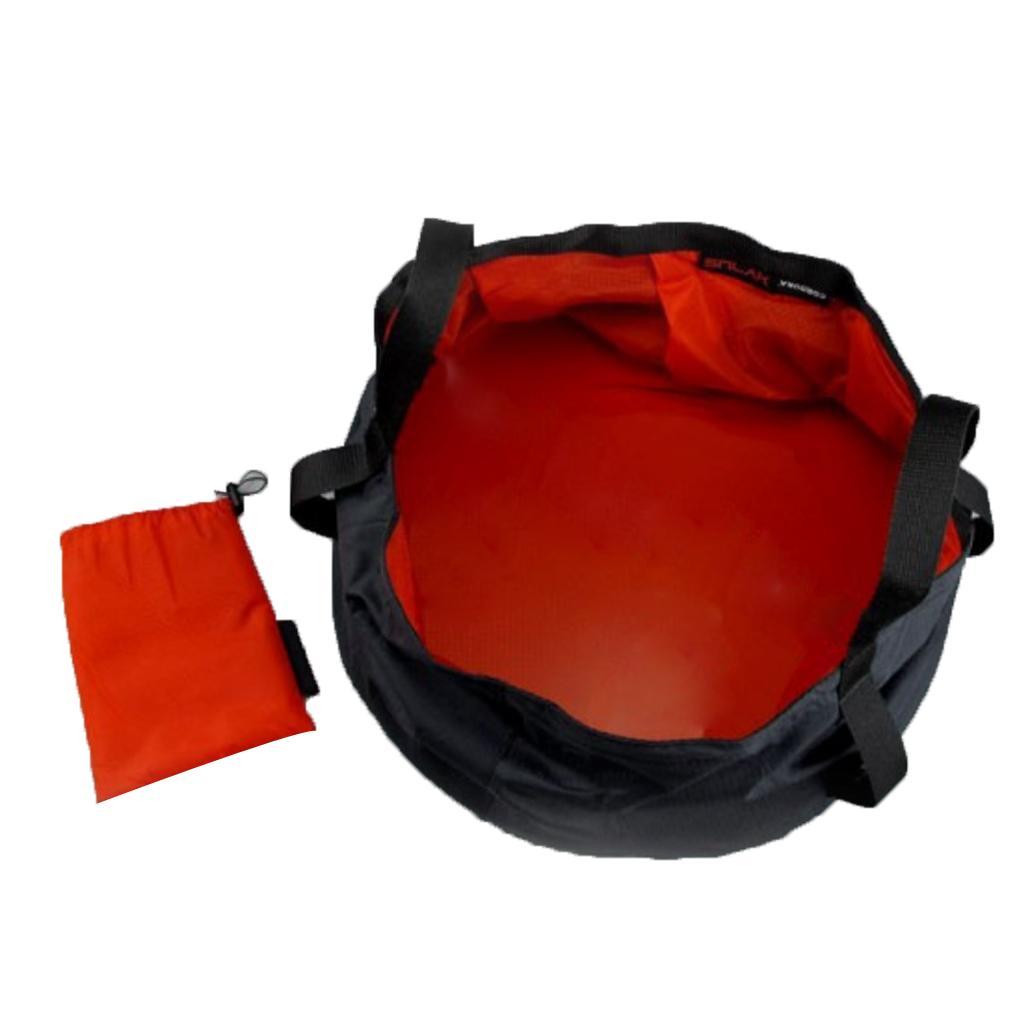 Outdoor Foldable Basin Travel Hiking Camping Picnic Water Bucket Red