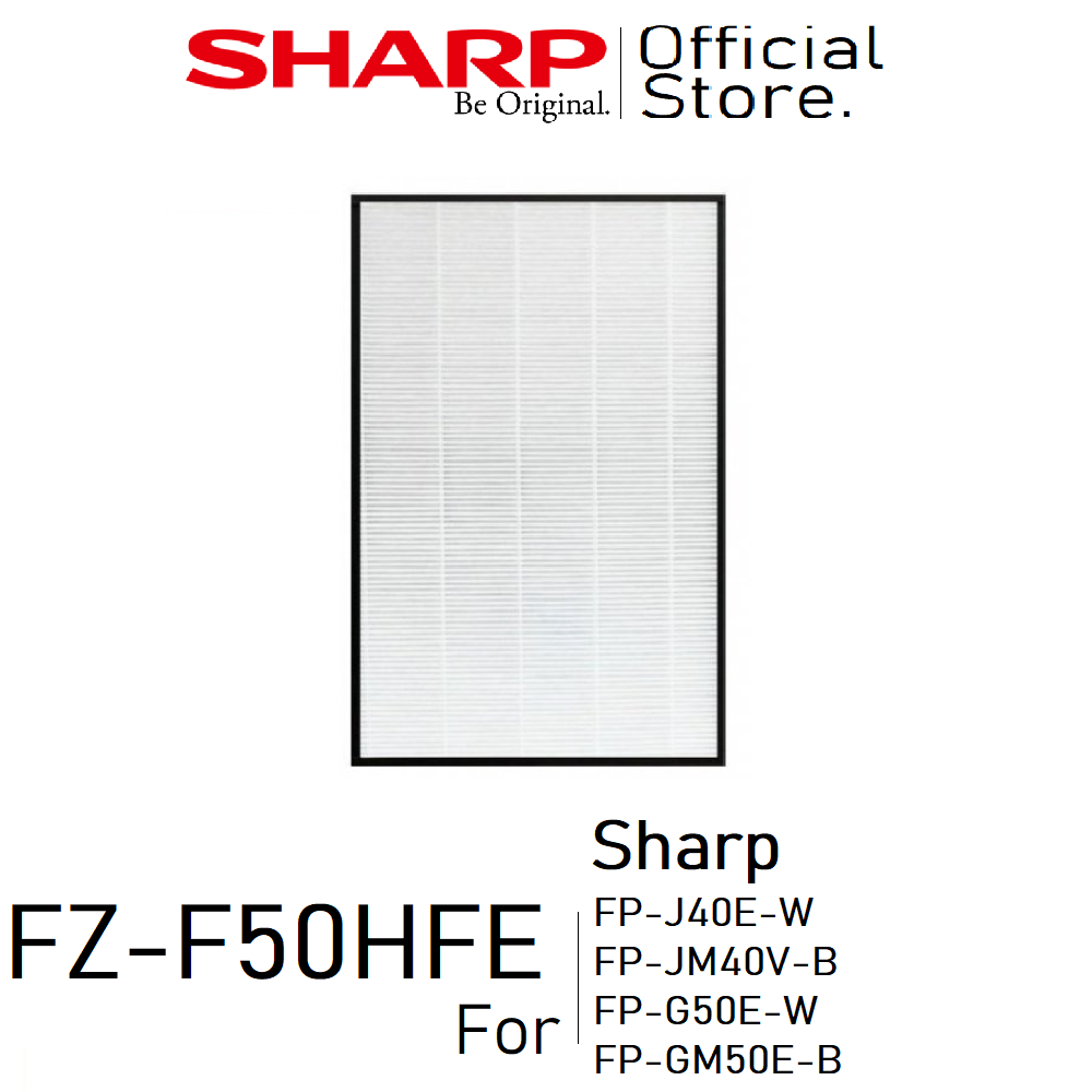 FZ-F50HFE | Màng Lọc Hepa máy Sharp FP-J40E-W, FP-JM40V-B, FP-G50E-W và FP-GM50E-B - Hàng chính hãng