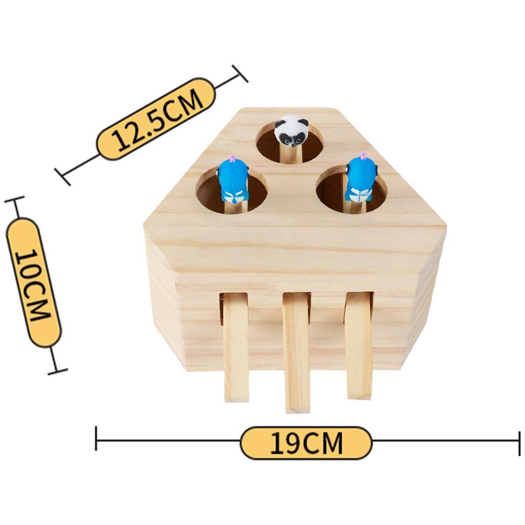 Cat  Mouse Toy Wooden  Box Puzzle Toy  Mice