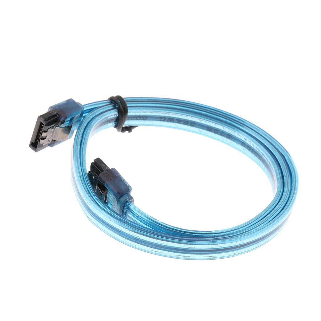 Ultra Slim SATA 3 SATA III Data Cable 7Pin for HDD SSD Straight to Right-angle Cord Lead with Locking - 610MM