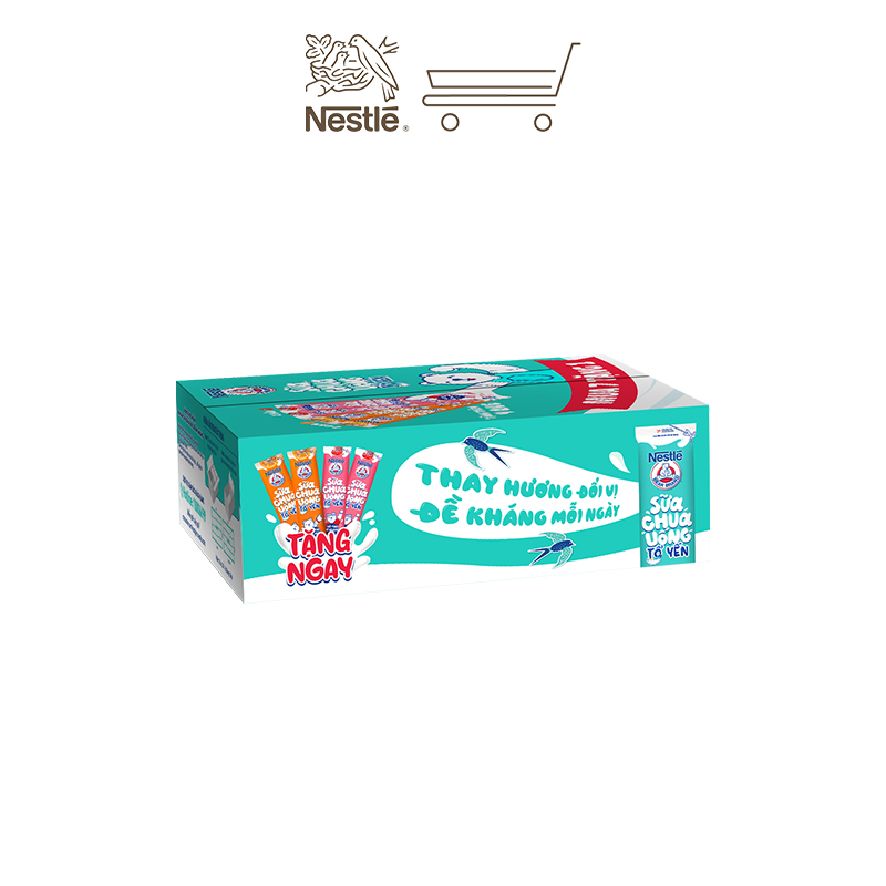 [TẶNG KÈM 4 GÓI] Thùng 32 gói Sữa chua Tổ Yến Nestlé Gấu 32x75ml