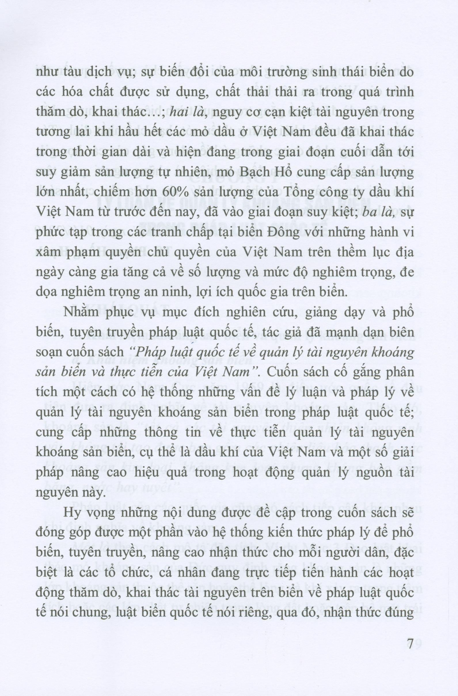 Pháp Luật Quốc Tế Về Quản Lý Tài Nguyên Khoáng Sản Biển Và Thực Tiễn Của Việt Nam