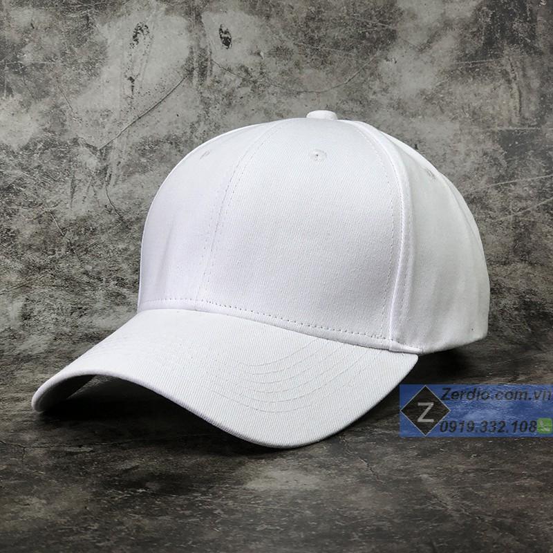Mũ lưỡi trai trắng trơn CLASSIC P cao cấp cho cả nam và nữ