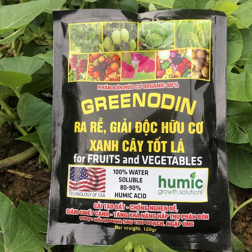 Phân bón hữu cơ GREENODIN cải tạo đất - hỗ trợ vi sinh có lợi, ra rễ, xanh cây tốt lá