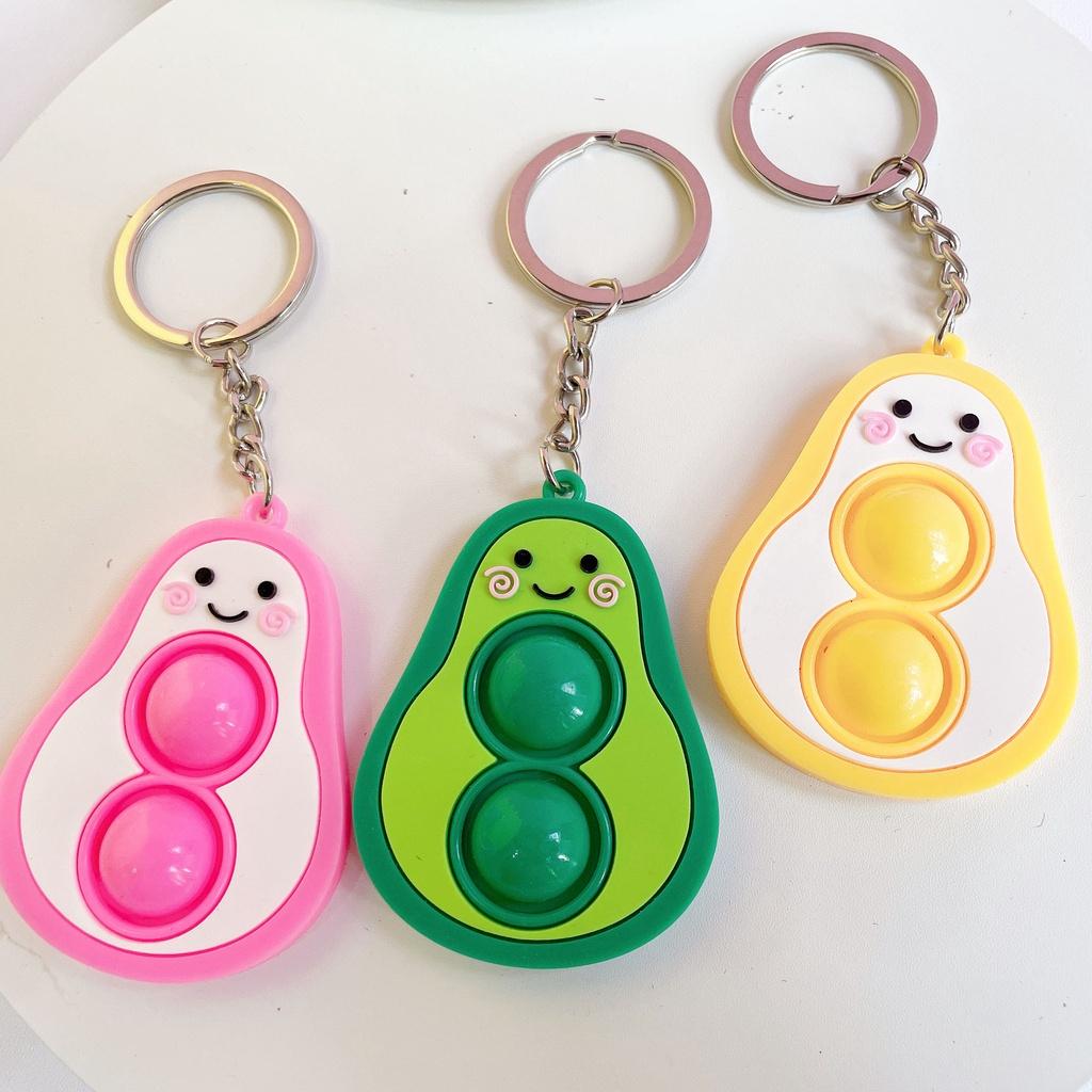 Móc Khóa Hình Quả Bơ Pop-it Độc Đáo - Móc Chìa Khóa Bơ Mặt Cười Duashop