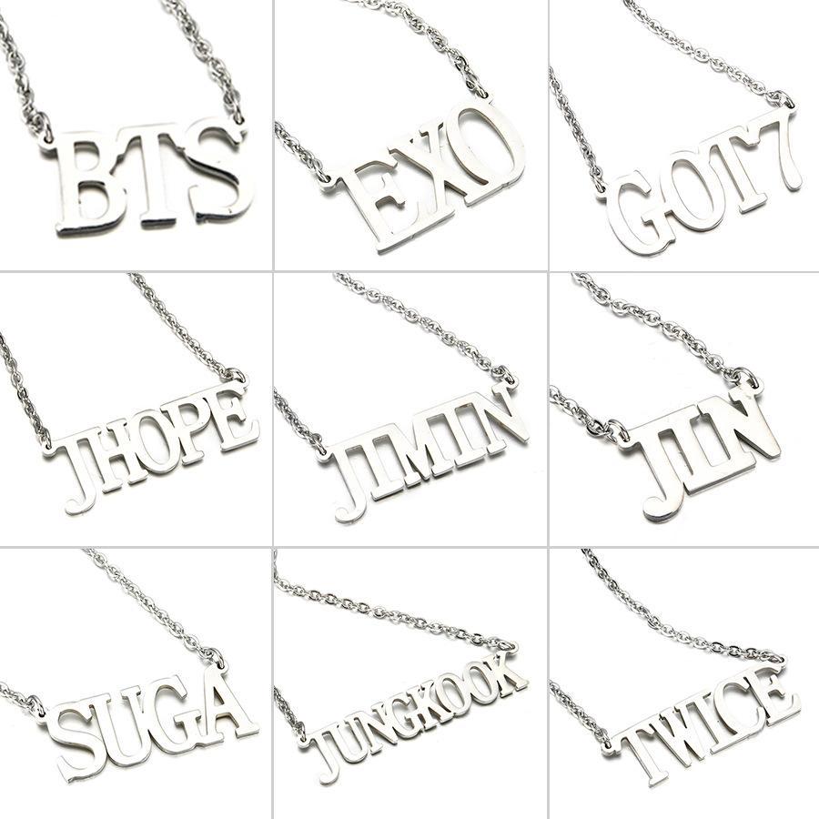 Dây chuyền sợi mắt xích mặt chữ JIN BTS