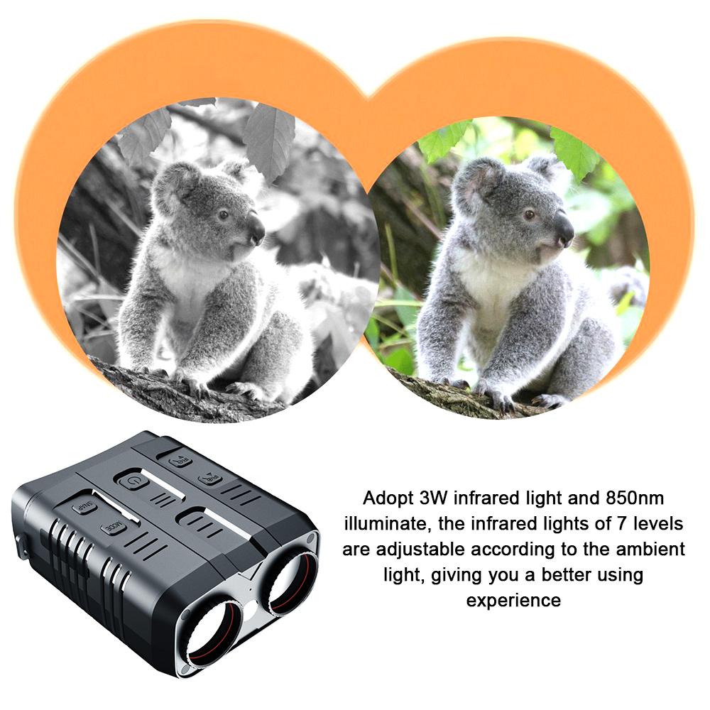 1080P Portable Binocular Infrared Night-Visions Device Day Night Use Photo Video Taking 5X Digital Zoom 300M Full Dark Viewing Distance for Outdoor Hunt Boating Journey
