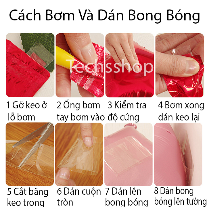 Bộ Bong Bóng Trang Trí Sinh Nhật Kỳ Lân Có Đèn Led 803 Kèm Rèm Kim Tuyến, Ống Bơm