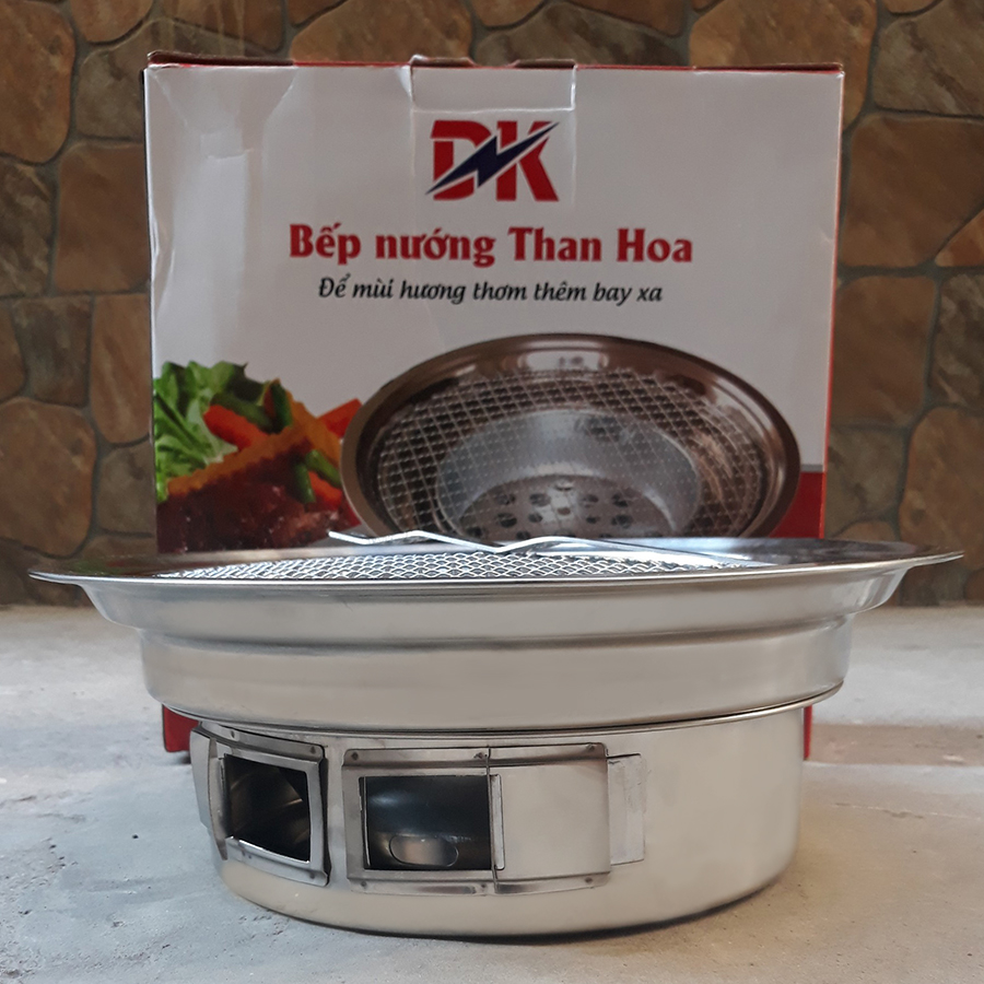 Bếp nướng than hoa âm bàn Inox Vỉ inox