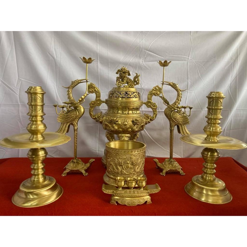 Bộ Ngũ Sự 70 TRẠM RỒNG bày biện Ban Thờ mang đến sự trường thọ may mắn NẶNG 35KG