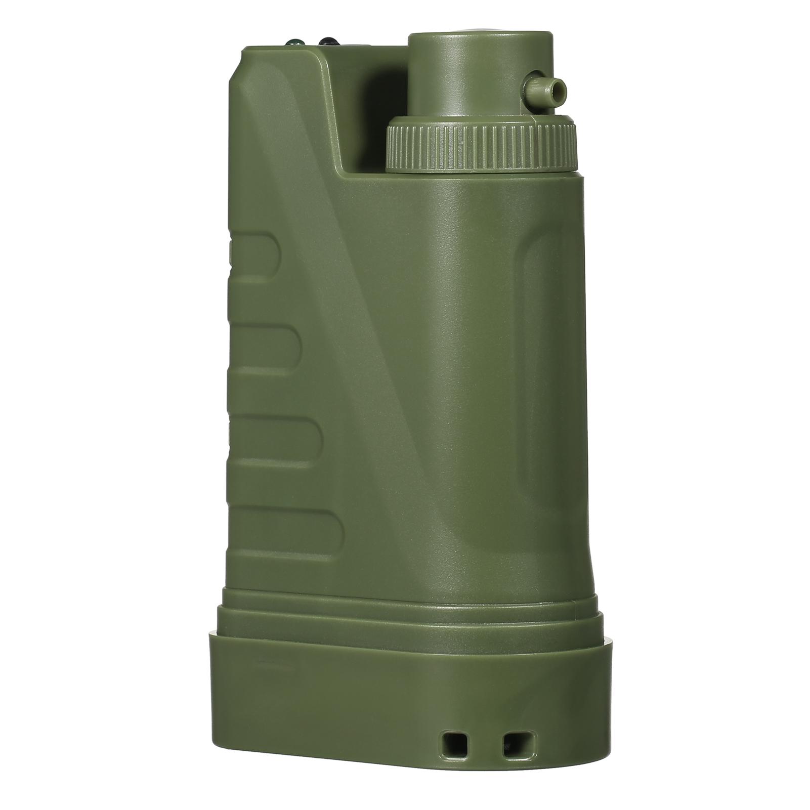 Electric Water Filtration System Survival Kit Portable USB Powered Water Filter with Night Light and Compass for Outdoor Camping Hiking Backpacking Emergency Preparedness