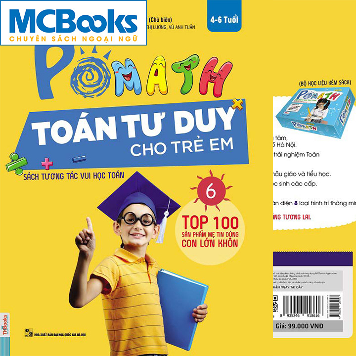 POMath-Toán tư duy cho trẻ em tập 6-Sách học toán tư duy toán- Toán tư duy cho trẻ em từ 4 – 6 tuổi-Mcbooks