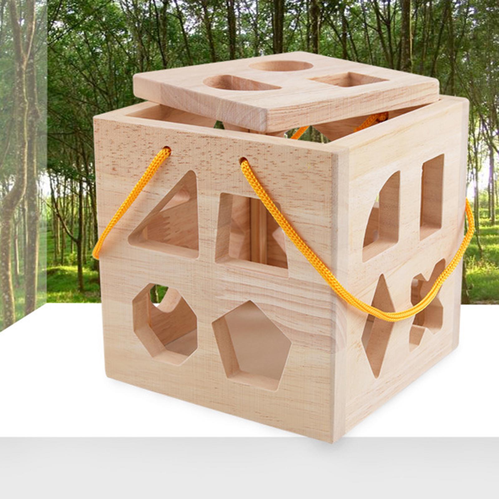 Geometric Blocks Sorting Box Puzzle Geometric Block Sorting Shape Sorter Toy for Party Favors