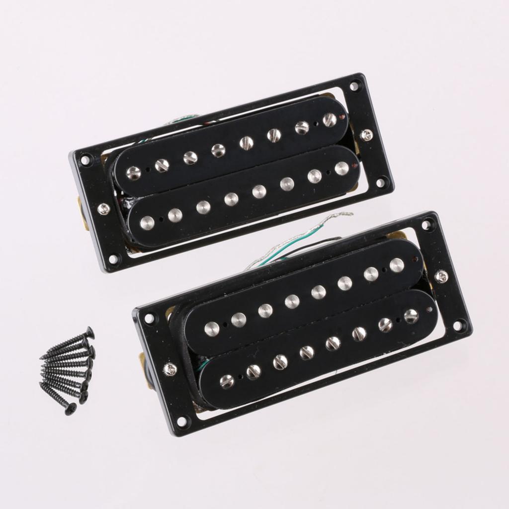 2 Pack 8 String Double Coil Humbucker Pickup Electric Guitar Replace Parts