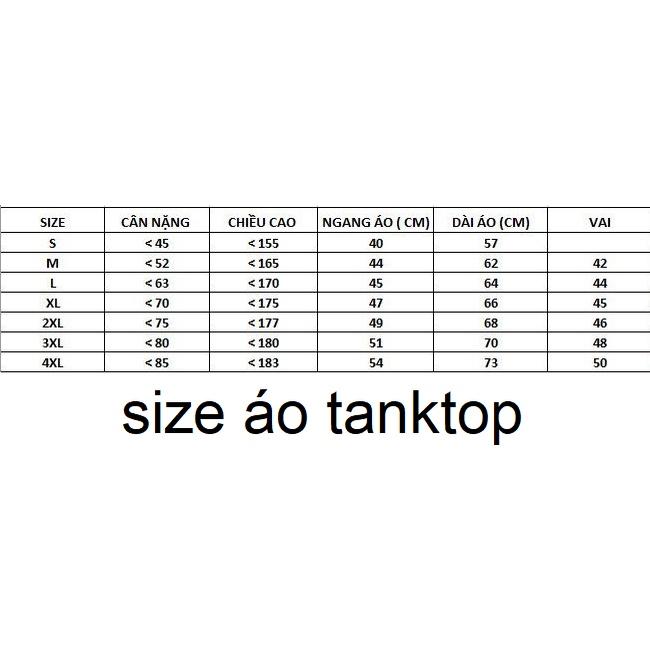 áo tank top TTN22, đủ 7 size từ S đến 4XL, áo ba lỗ cotton đẹp, form slimfit- Thời Trang Waoo