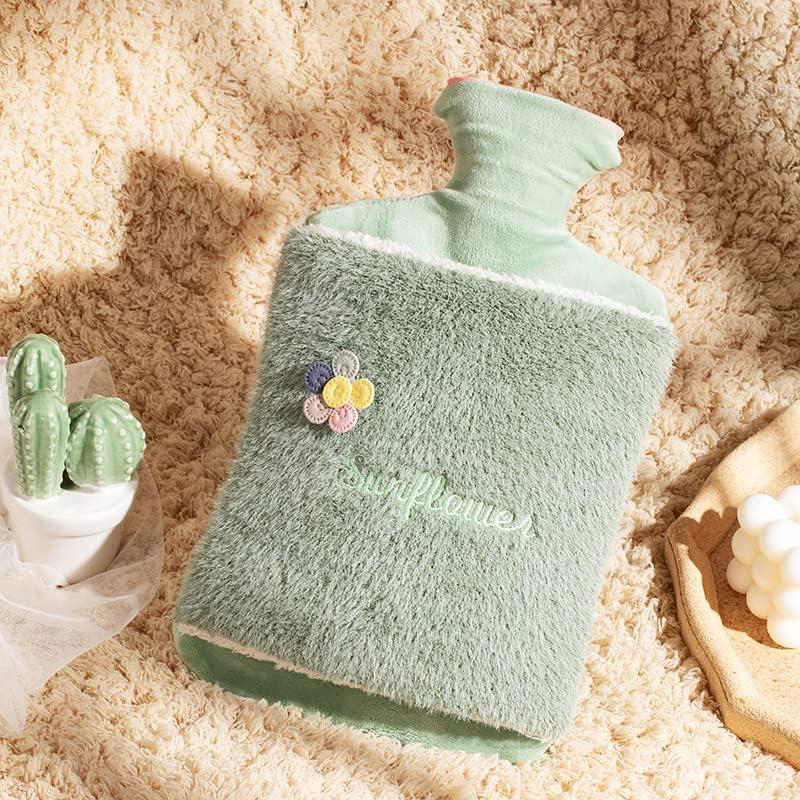 Nước nóng Chai nước nóng, chai nước nóng với nắp, không thấm nước nóng với túi sang trọng, với nắp giả mạo dệt kim, có thể giặt được, để sưởi ấm mùa đông