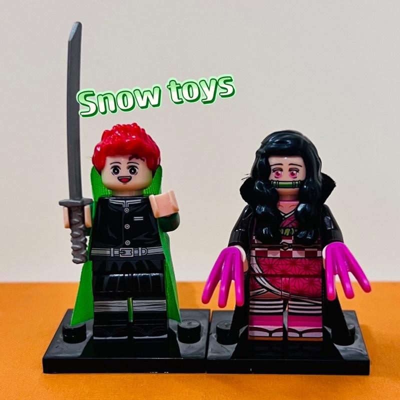 Minifigures Kimetsu no Yaiba - Mô hình Thanh gươm diệt quỷ - Tanjiro Nezuko Zenitsu Inosuke Giyu Rengoku Kanroji Mitsuri