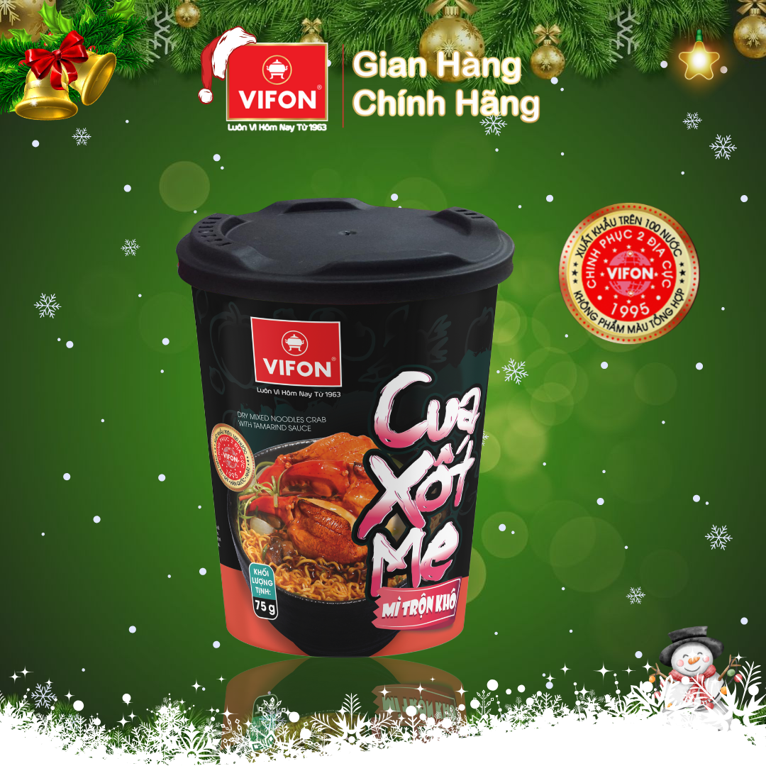 Thùng 24 Ly Mì Trộn Cua Xốt Me VIFON