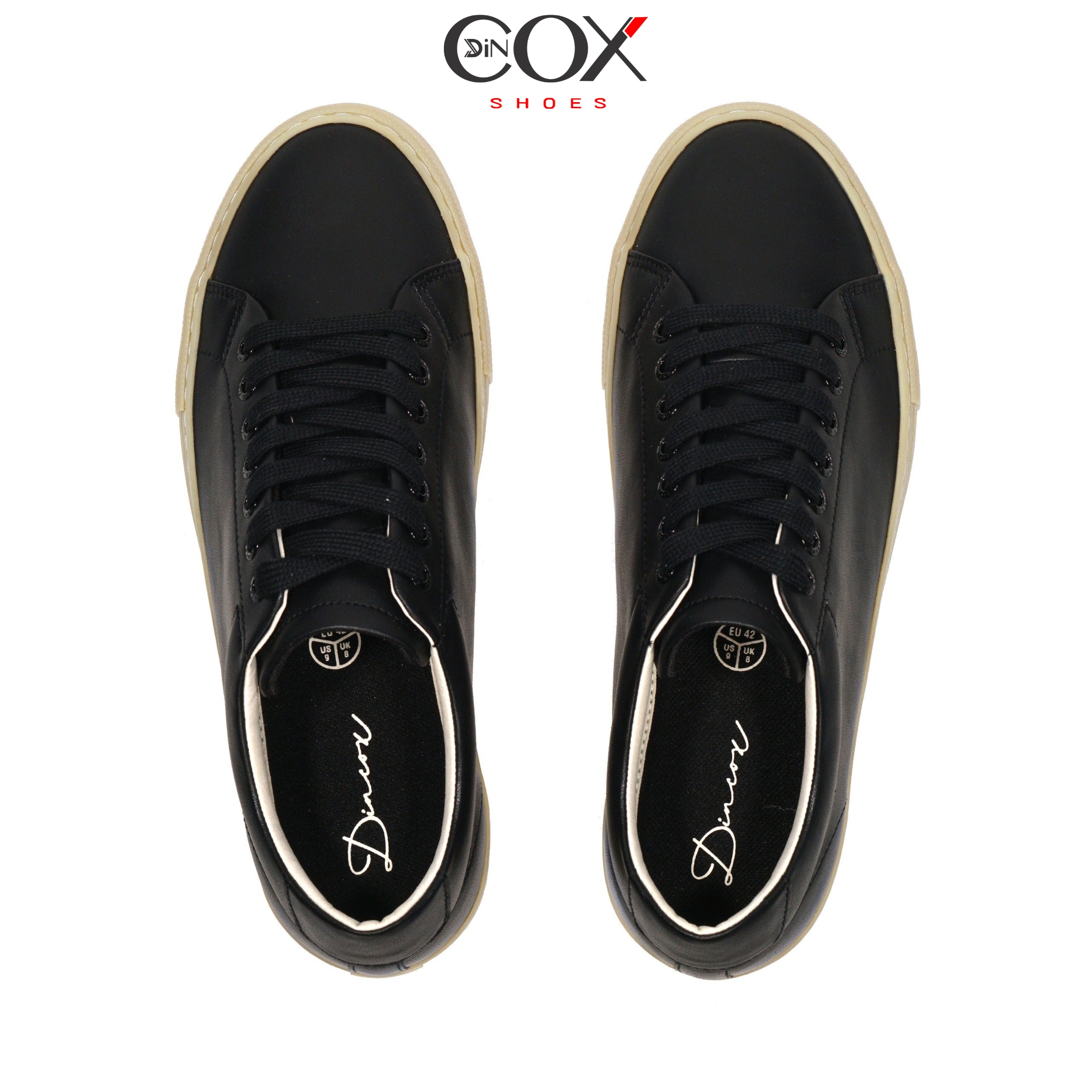 NEW 2024 | Giày Da Nam Sneaker DINCOX D20 Năng Động Cá Tính Black/Gum
