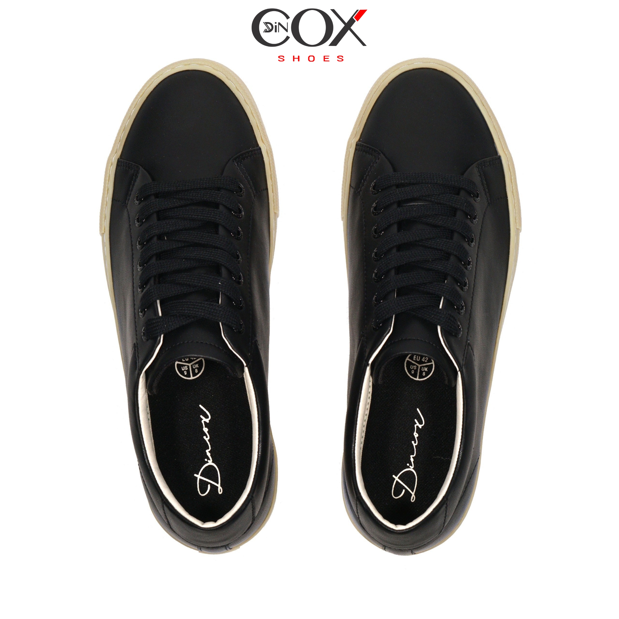 Giày Da Nam Sneaker DINCOX D20 Black/Gum Năng Động Cá Tính