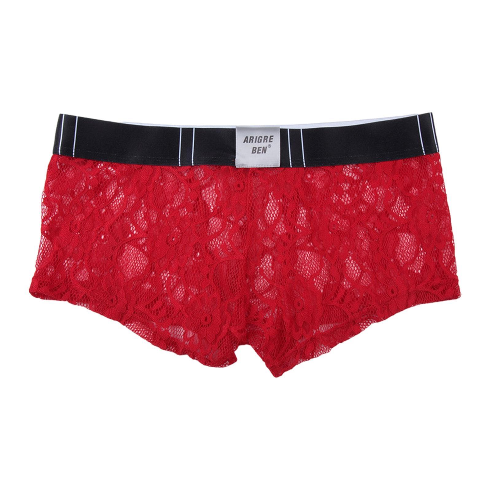 Men' Briefs Thin Lingerie Breathable Mens Lace Underwear for Men Gifts