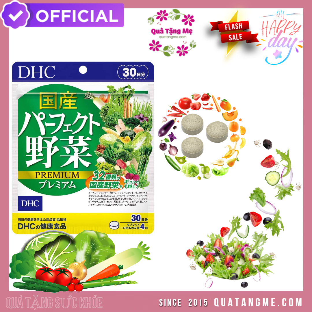 DHC rau củ nhật bổ sung chất sơ, vitamin, dưỡng chất từ 32 loại rau + củ + hạt hỗ trợ tăng cường sức khỏe chung - QuaTangMe Extaste