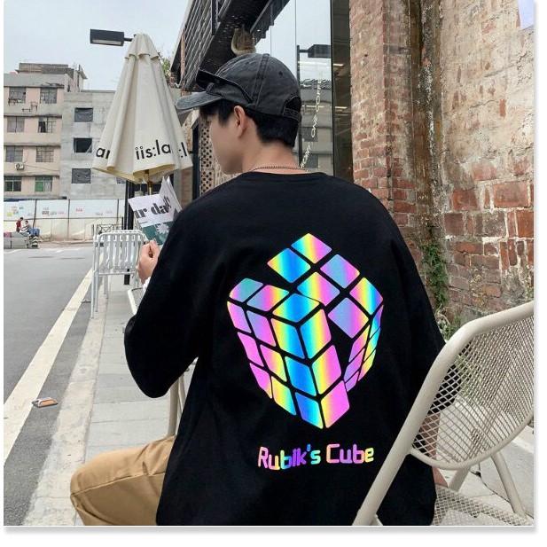 ÁO THUN NAM NỮ FORM RỘNG TAY LỠ IN HÌNH RUBIK PHẢN QUANG 7 MÀU UNISEX SIÊU ĐẸP MẪU MỚI NHẤT HIỆN NAY,PHONG CÁCH CÁ TÍNH NĂNG ĐỘNG-JINS STORE