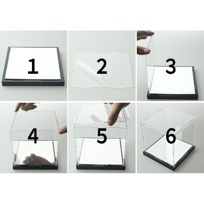 Hộp mica lắp ghép chống bụi cho mô hình trưng bày size D21.5 x R21 x C26cm