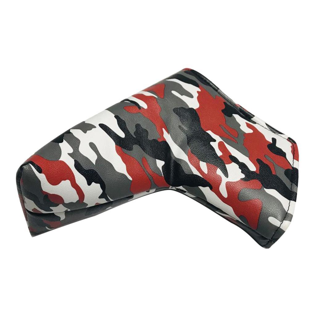 Golf Club Blade Putter Head Cover Closure PU Leather Water- Headcover Club Sleeve