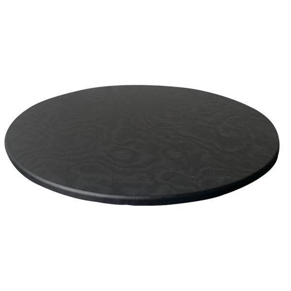 2X Elastic Edged Table Cover Round Fitted Tablecover Outdoor Indoor Black