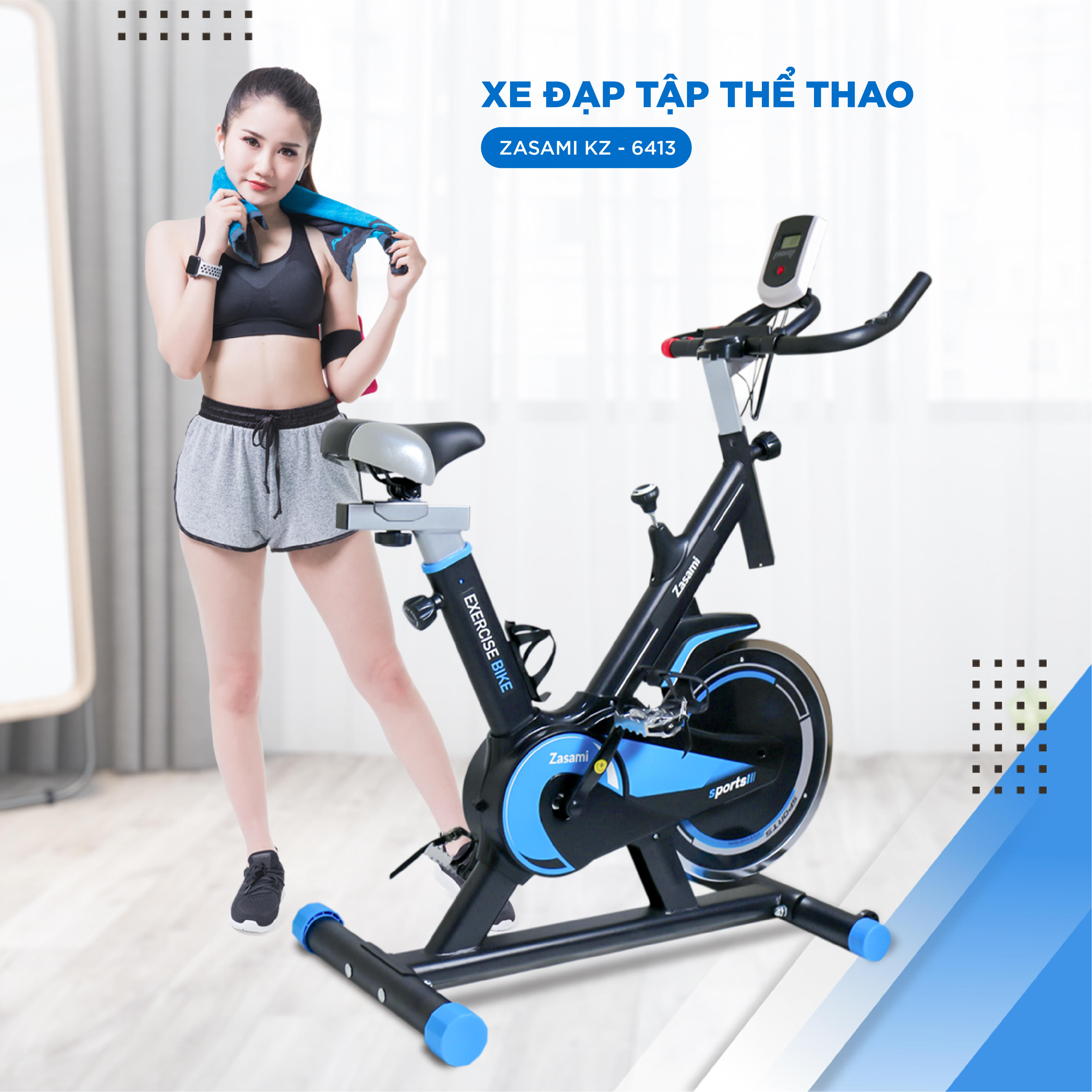 Xe Đạp Tập Thể Dục Zasami KZ-6413 - Tặng kèm xoay eo nhựa