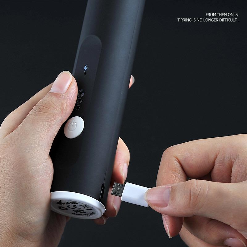 Sạc Điện Mini Trứng Be Tốc Độ Thứ Ba Bánh Răng Sữa Sữa Rửa Mặt Foamer Kem Frother Uống Đánh Nấu Cà Phê Pha Máy