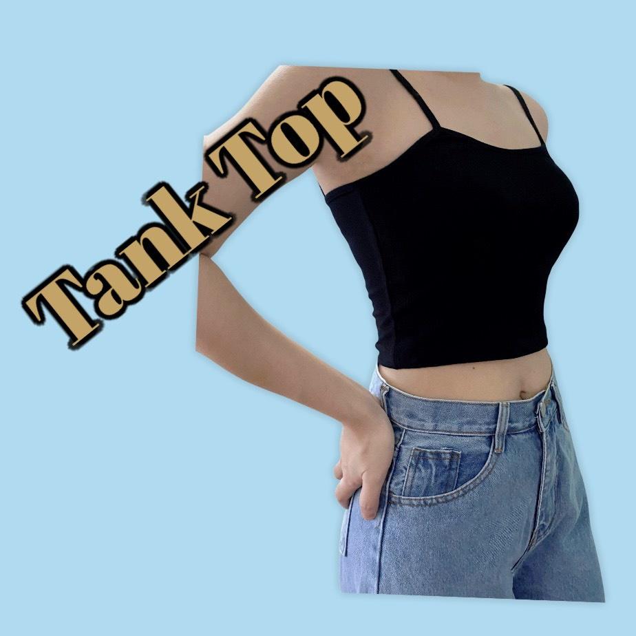 Áo croptop hai dây, có big size, co giãn tốt