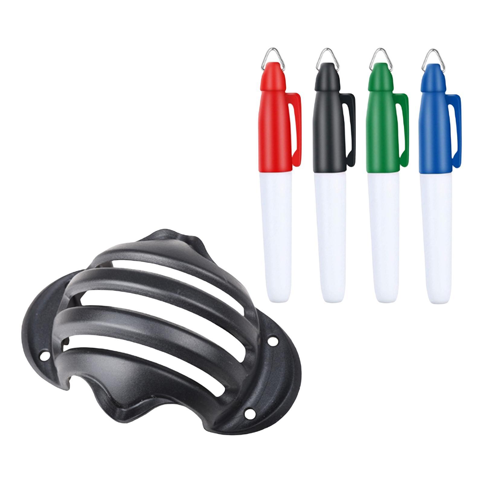 Sports Alignment Golf Ball Marker Line Tool Drawing  w/ 4 Pens