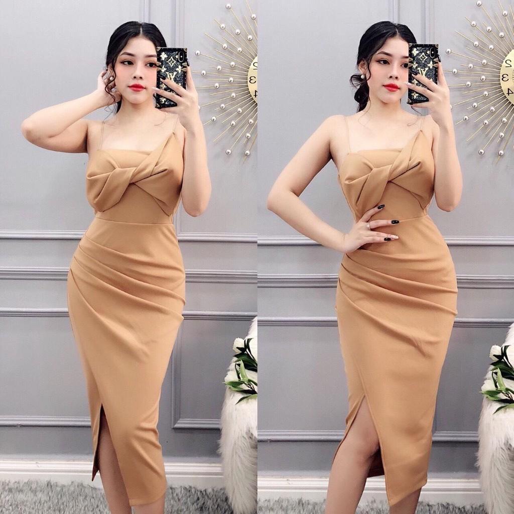Đầm 2 dây thiết kế nơ độc đáo