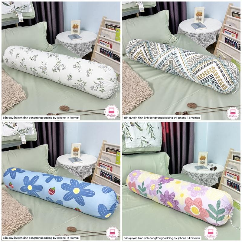 Vỏ gối ôm Cotton PL hoạt tính Nhiều Màu - Cotton Poly nhập Khẩu - Không Bai Xù, không phai màu (30cm x 100cm)