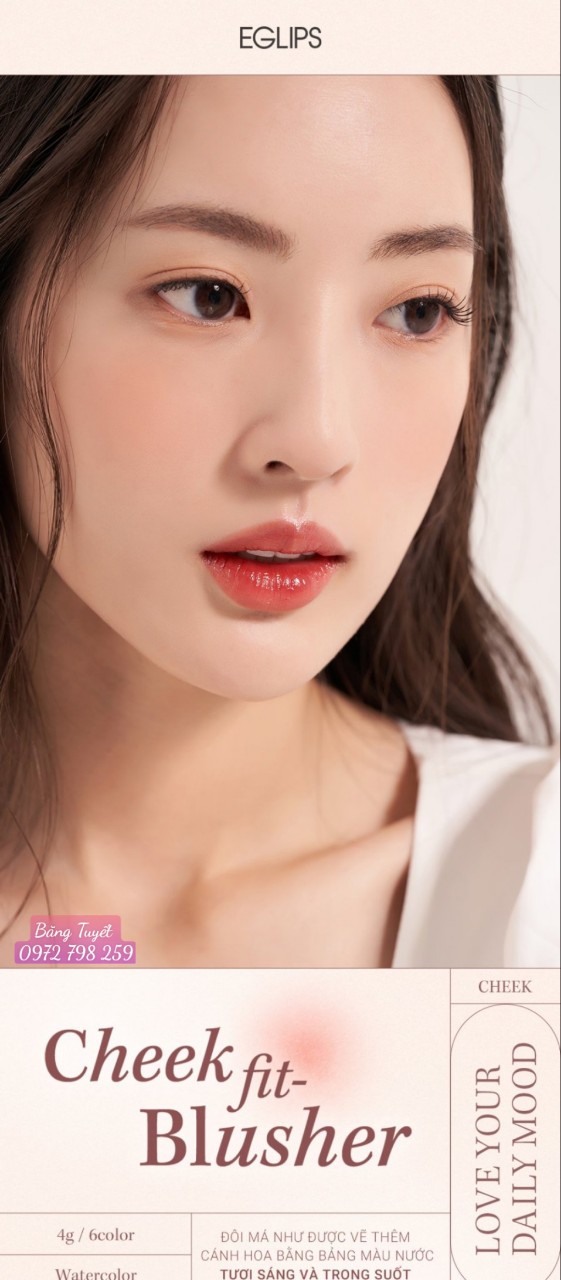 Phấn Má hồng Eglips Cheek Fit Blusher #04 Hàn Quốc 4g