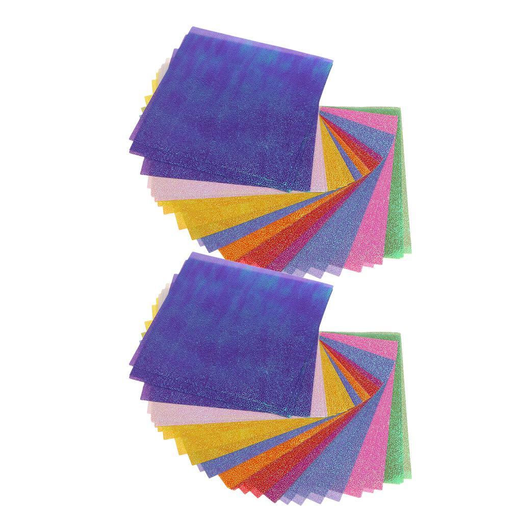 100Pcs Scrapbooking Pearlescent Paper Cardstock DIY Handmade Cards Crafts