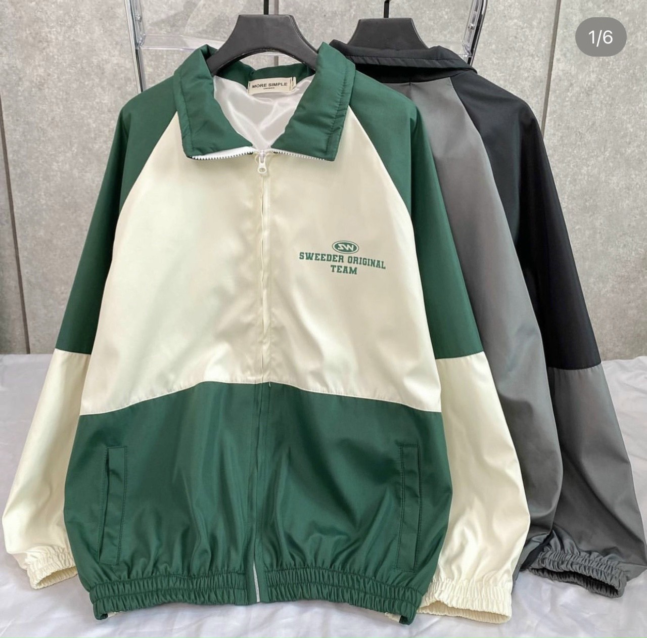 Áo khoác dù sơ mi SW 2 lớp Unisex TREND Nam Nữ Couple - Kiểu Bomber khóa kéo zip Chống Nắng , Lạnh