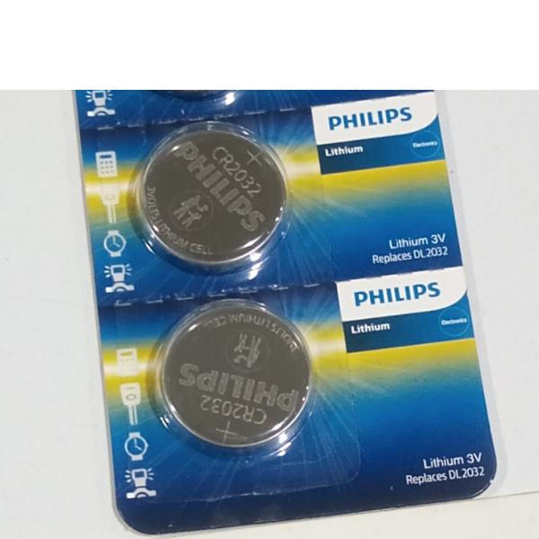 [Coupon 20K đơn 299K] Pin nút Lithium Philips CR2032P5B/97 vỉ 5 viên