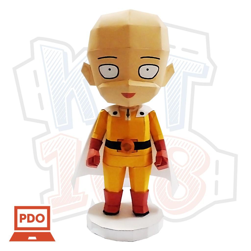 Mô hình giấy Anime Game Chibi Saitama - One-Punch Man ver 2